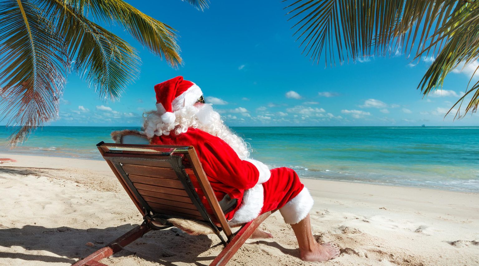 Der Samichlaus macht Ferien am Strand
